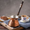 Wooden Handle Copper Coffee Pot (Pearl)